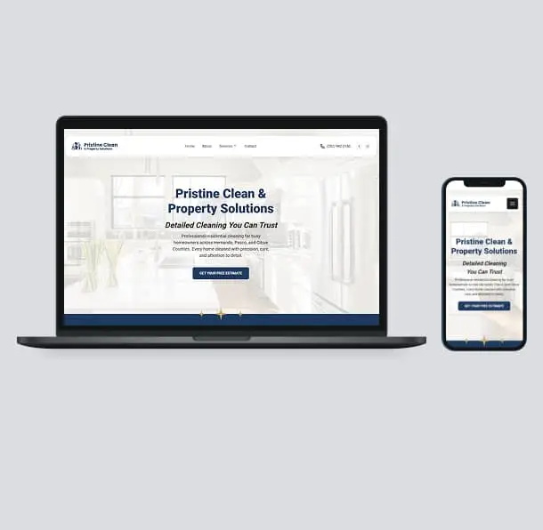 computer and phone screens showing a website